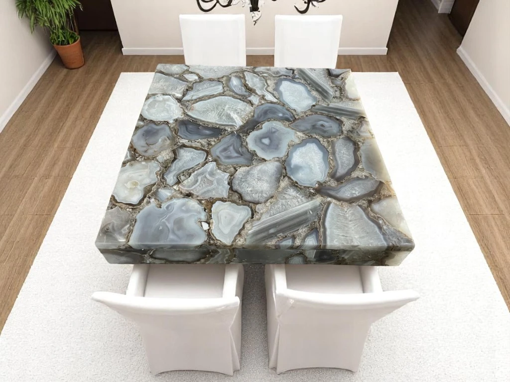 Custom Agate Square Tables in India – Vedant Artisans